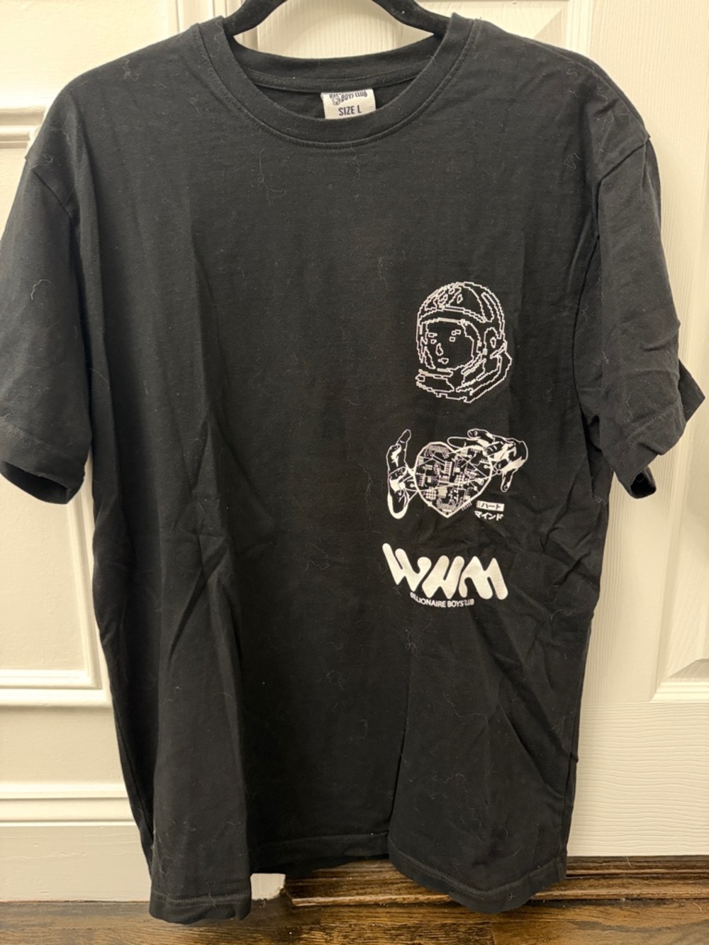 Billionaire Boys Club Black Tee with White Astronaut Graphic